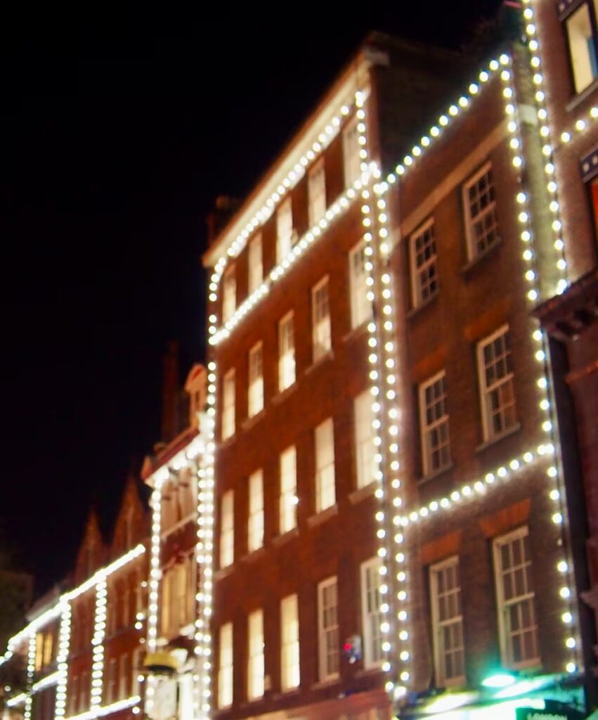 światełka na ulicach Londynu
